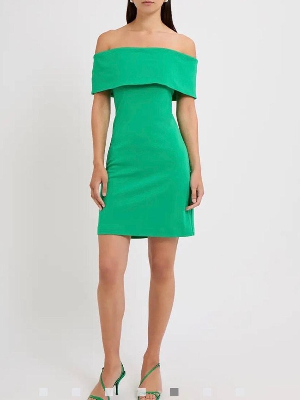 COS Strapless Fold-Over Emerald Green Dress